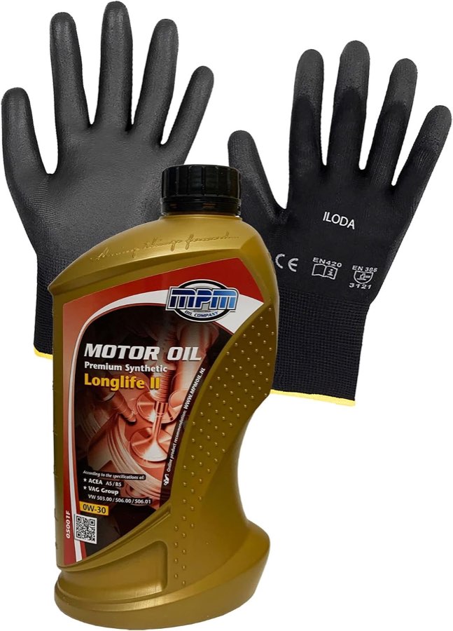 MPM 0W-30 Longlife II, 1 l, mit Handschuhen