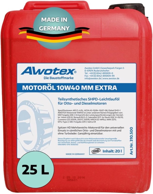 AWOTEX MM Extra 10W-40, 25 l