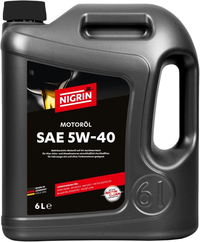 NIGRIN Motoröl 5W-40, 6 l