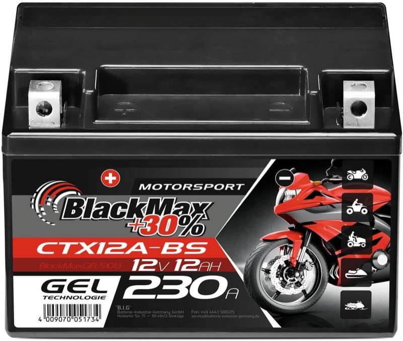BlackMax YTX12A-BS