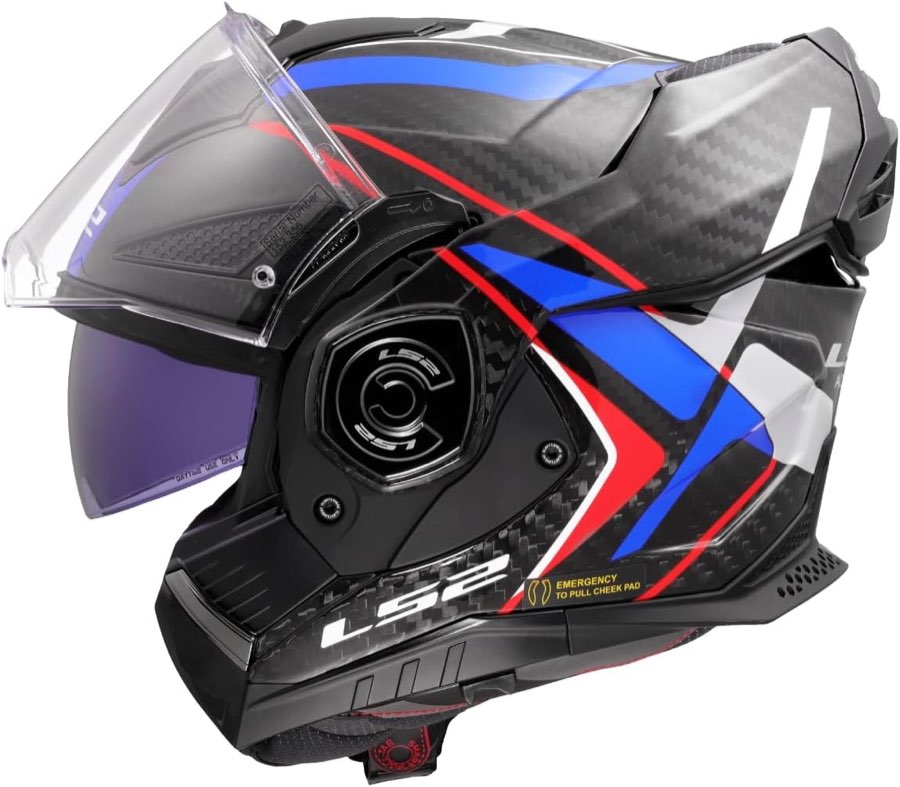 LS2 Advant X Carbon Future II Weiß/Blau, L