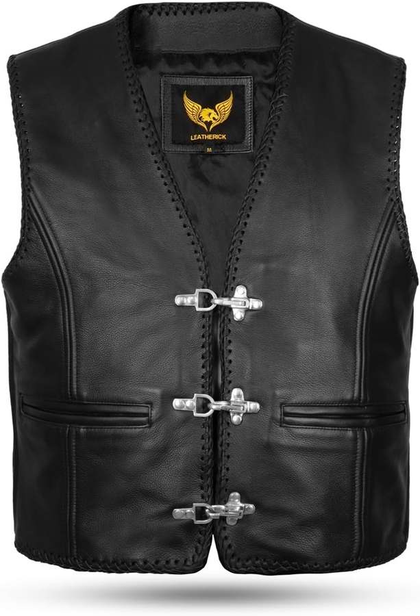 Leatherick Geflochtene Bikerweste