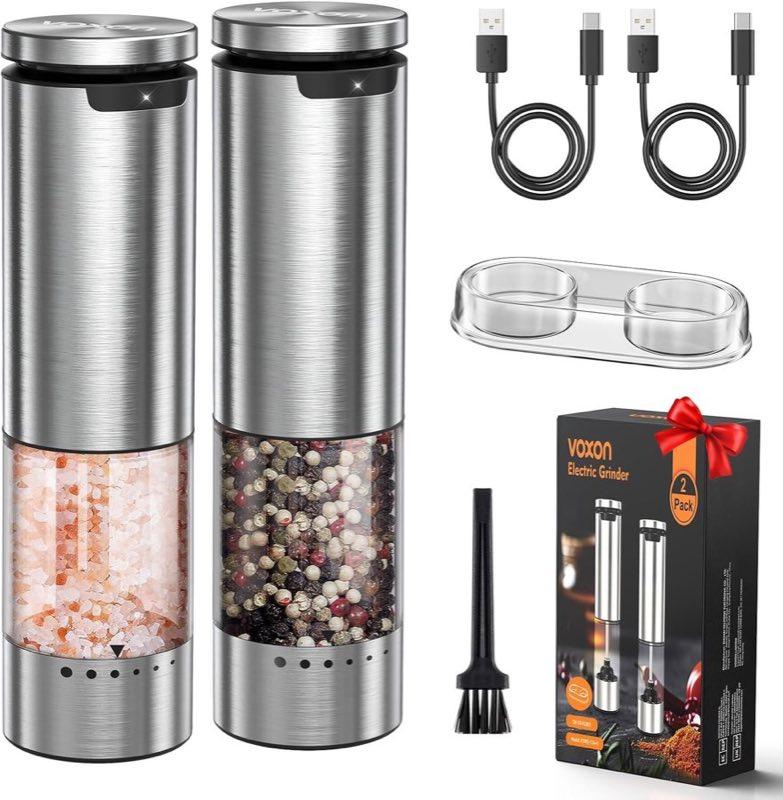 VOXON Salz- und Pfeffermühlen-Set USB-C 100 ml