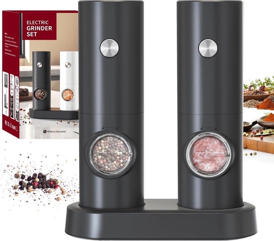 CIRCLE JOY Elektrisches Salz-/Pfeffermühlen-Set Batterie