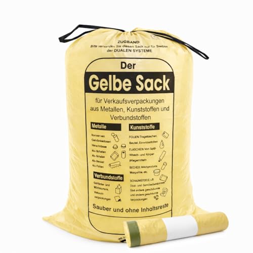 BK-PowerTCS Gelber Sack 90 L, 16 µ, 52 Stück (4 Rollen)