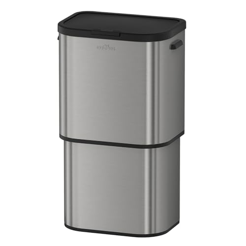 mVm Mülleimer Küche Drückdeckel 60 L