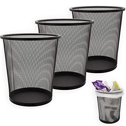 SENENQU 3× Mesh-Papierkorb 12 L