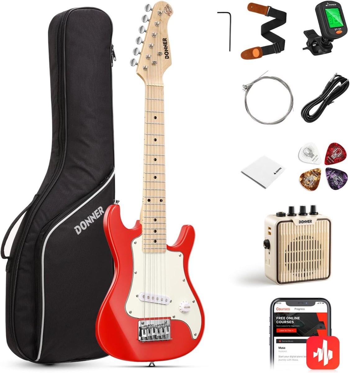 Donner Junior E-Gitarre, Rot