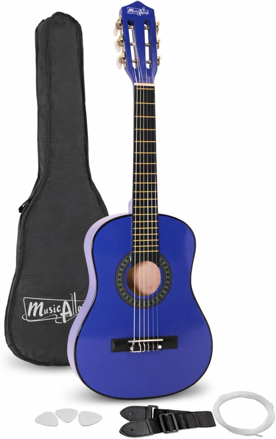 Music Alley Kindergitarre Klassik 30 Zoll, Blau