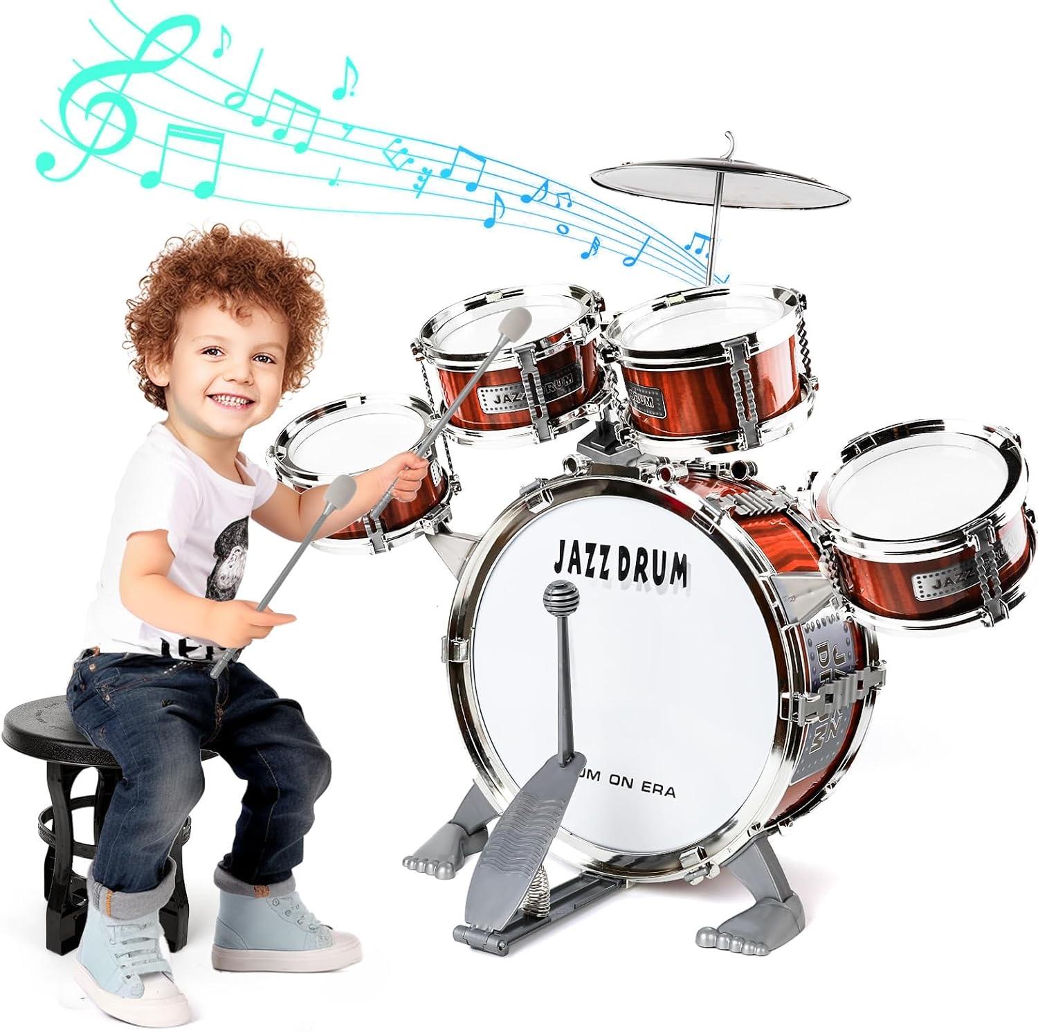 Verdantree Schlagzeug für Kinder – Musikinstrument zur Frühförderung
