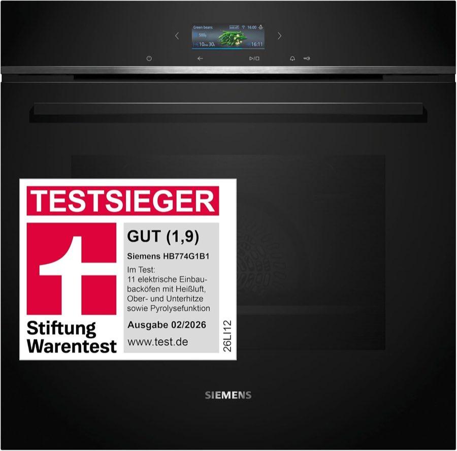 Siemens-Backofen – Testsieger Siemens HB774G1B1, iQ700, Einbau-Backofen 60 x 60 cm