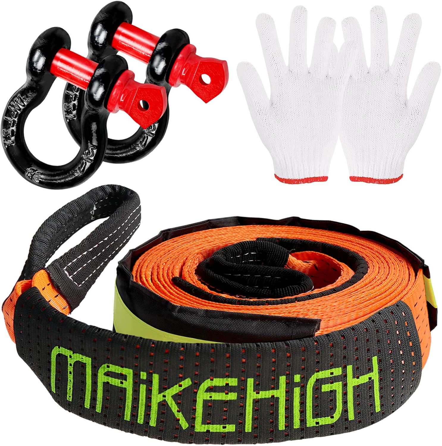 Abschleppseil 5M x 5cm, 10 Tonnen (22,000 Lbs) Polyester Tow Rope