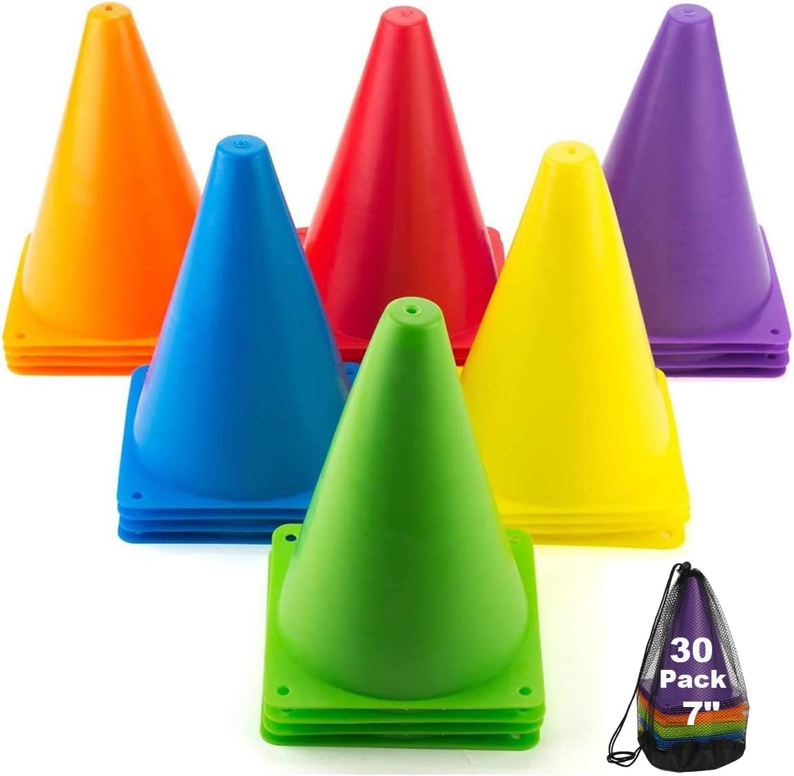 Tebery Markierungskegel 17,5 cm (30 Stück)