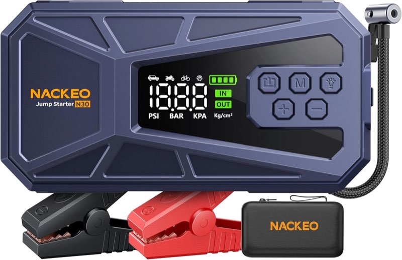 NACKEO N30 Starthilfe mit Kompressor