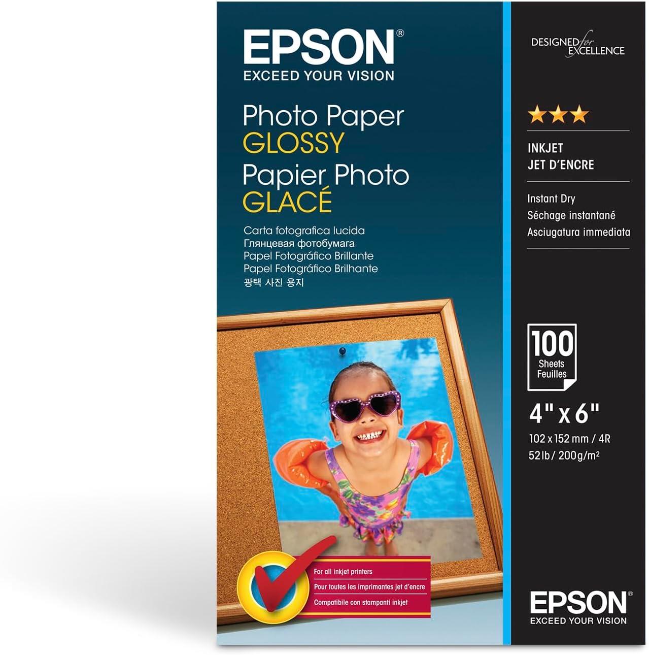Epson Glossy Photo Paper 10x15 cm (100 Blatt) Produktbild – Testsieger