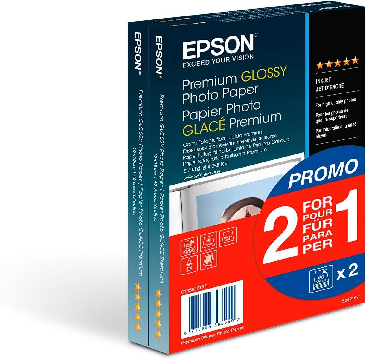 Epson Epson Premium Glossy Photo Paper 10x15 cm (2x40 Blatt) - Produktbild