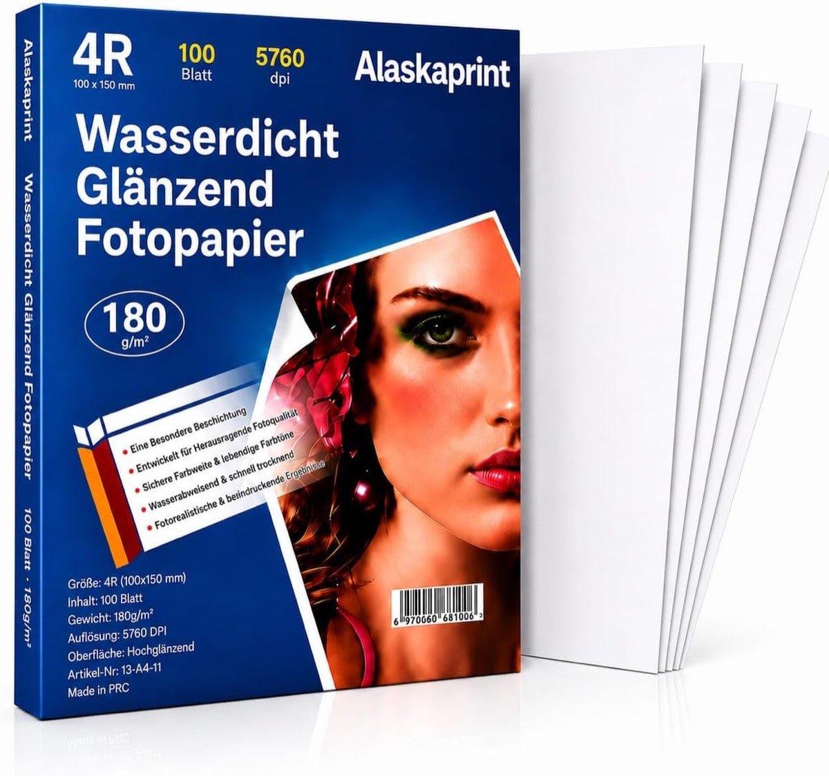 100 Blatt fotopapier 10x15 hoch glänzend tintenstrahldrucker 180g/m² Photopapier Fotokarten Photokarten Sofort Trocken Wasserfest Hochweiß fotoblätter