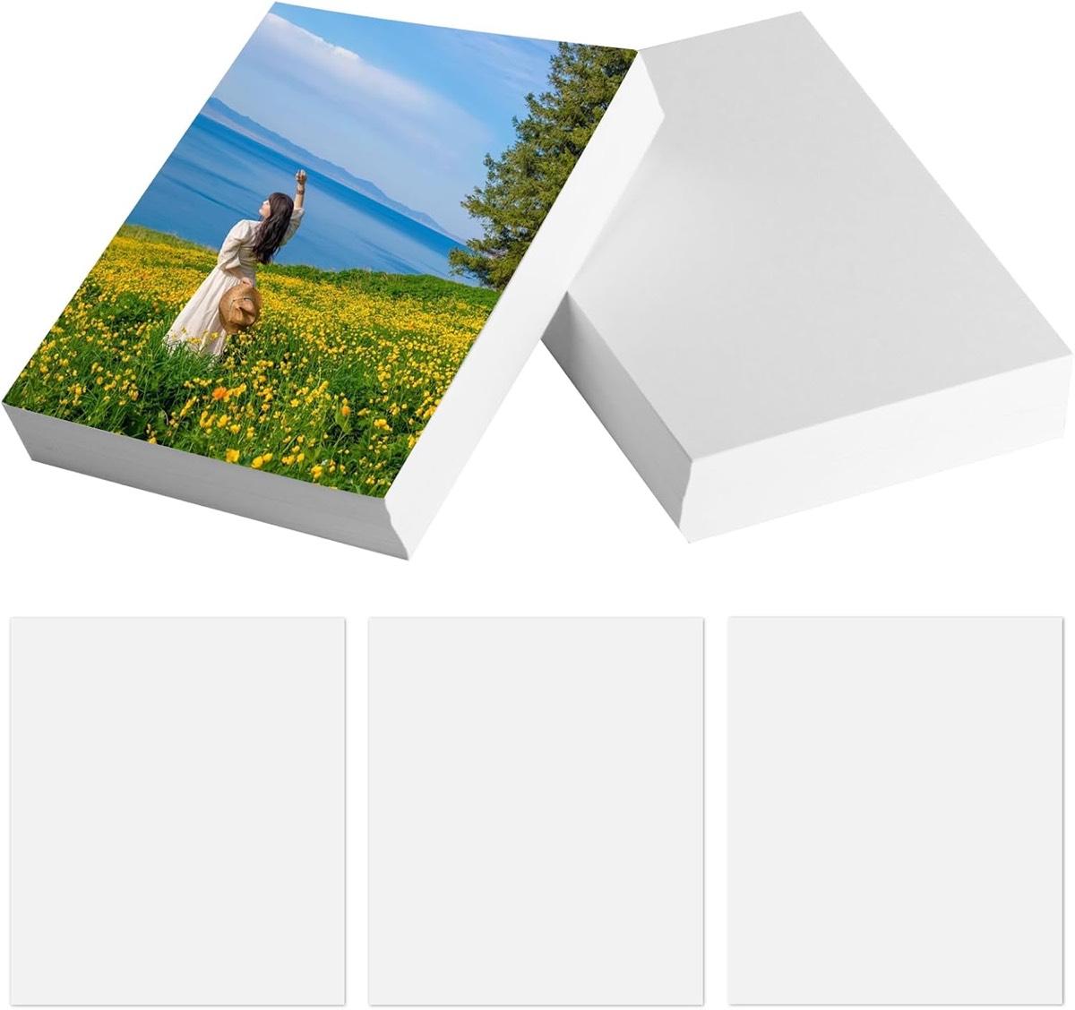 200 Blatt Fotopapier 10x15 cm, 200g/m² Foto Papier Hochglänzend (weiß)