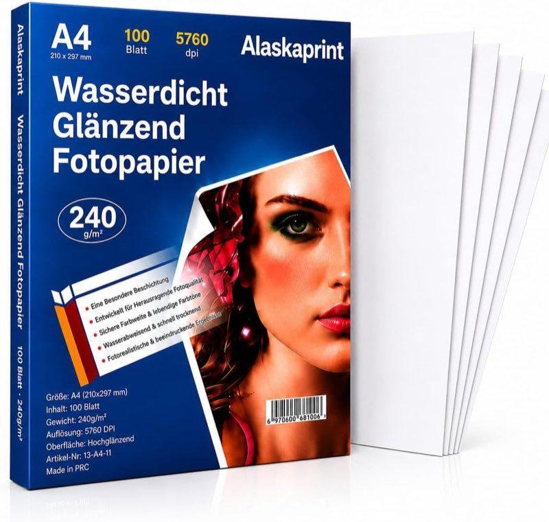 Fotopapier A4 hochglänzend 240 g/m², 100 Blatt