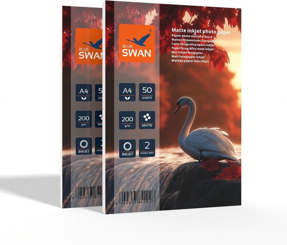 Blue Swan Fotopapier matt A4, 200 g/m², 100 Blatt