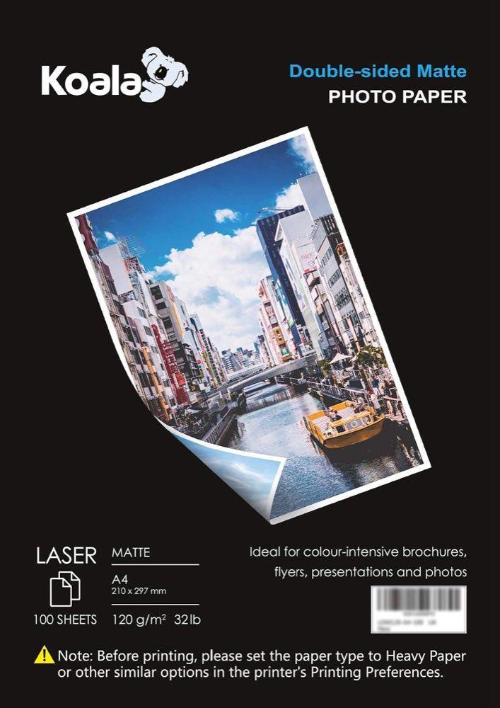 Koala Koala Fotopapier matt für Laser A4, 120 g/m², 100 Blatt