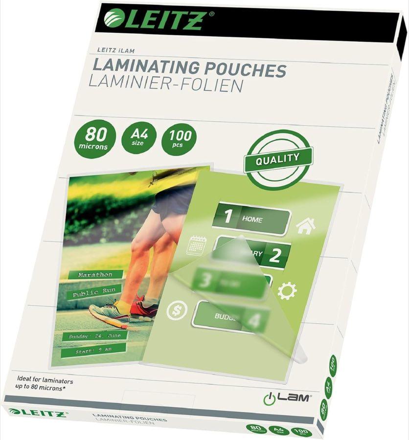 Leitz Heißlaminierfolien A4, 80 mic, 100 Stück
