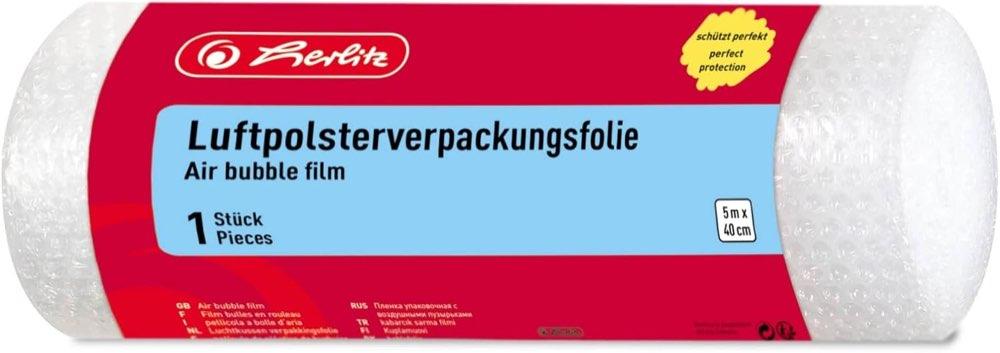 herlitz Luftpolsterfolie, gerollt, 5 m × 40 cm Produktbild – Testsieger