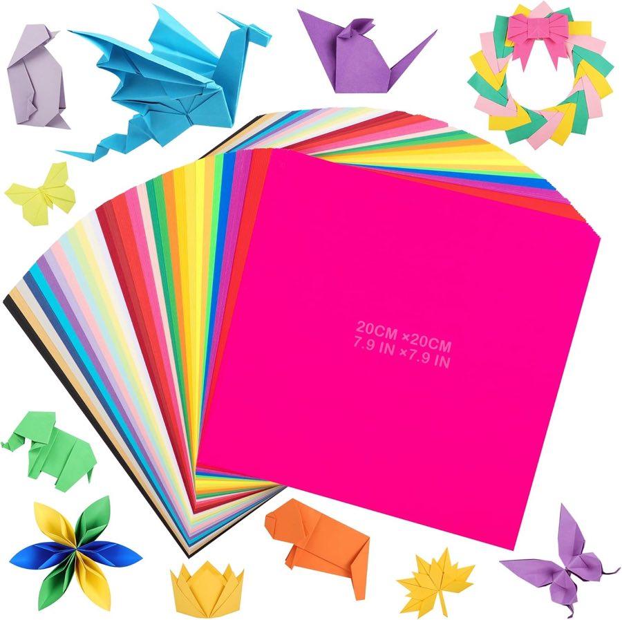 Origami-Papier, 300 Blatt, 20 × 20 cm, 30 Farben, 80 g/m²