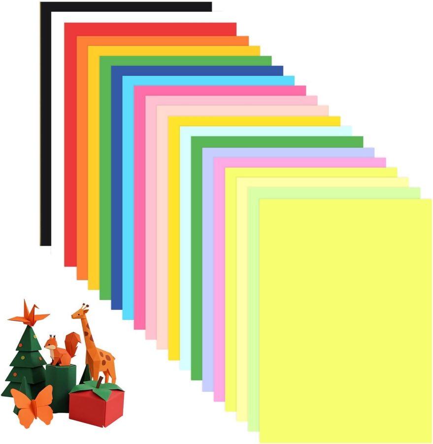 Adorfine buntes Papier A4, 200 Blatt, 80 g/m², doppelseitig