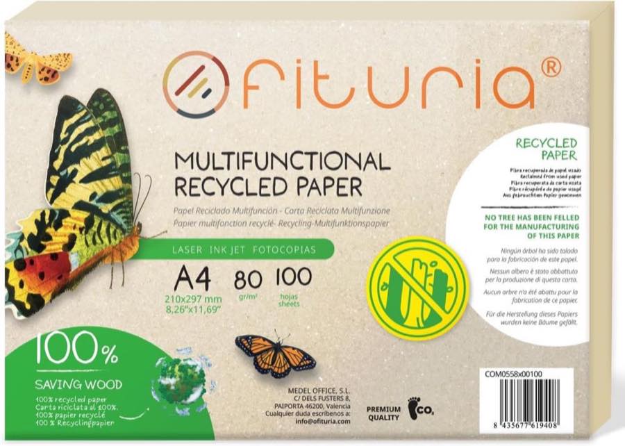 Ofituria Recyclingpapier, A4, 80 g, 100 Blatt, naturfarben