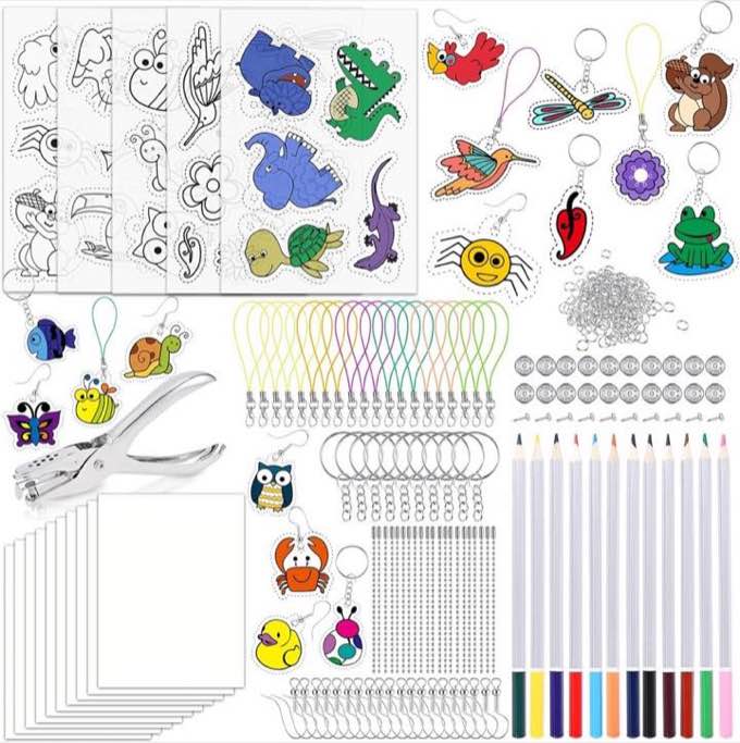 Tigvio 218 Stück Schrumpffolie Set mit A4 Schrumpfpapier&A5 Schrumpffolien
