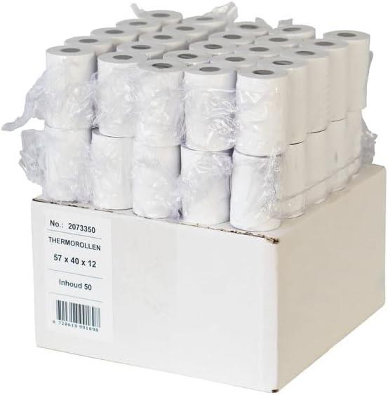 BRASQ EC-Cash Thermorollen 57 × 40 × 12 mm, 18 m, 50 Rollen - Produktbild