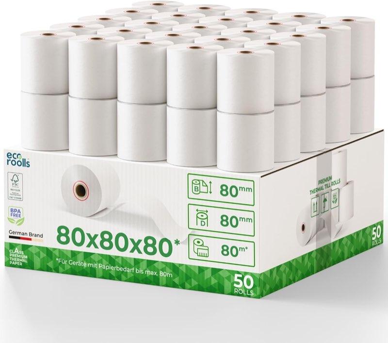 eco roolls Thermorollen 80 × 80 × 12 mm, 50 Stück