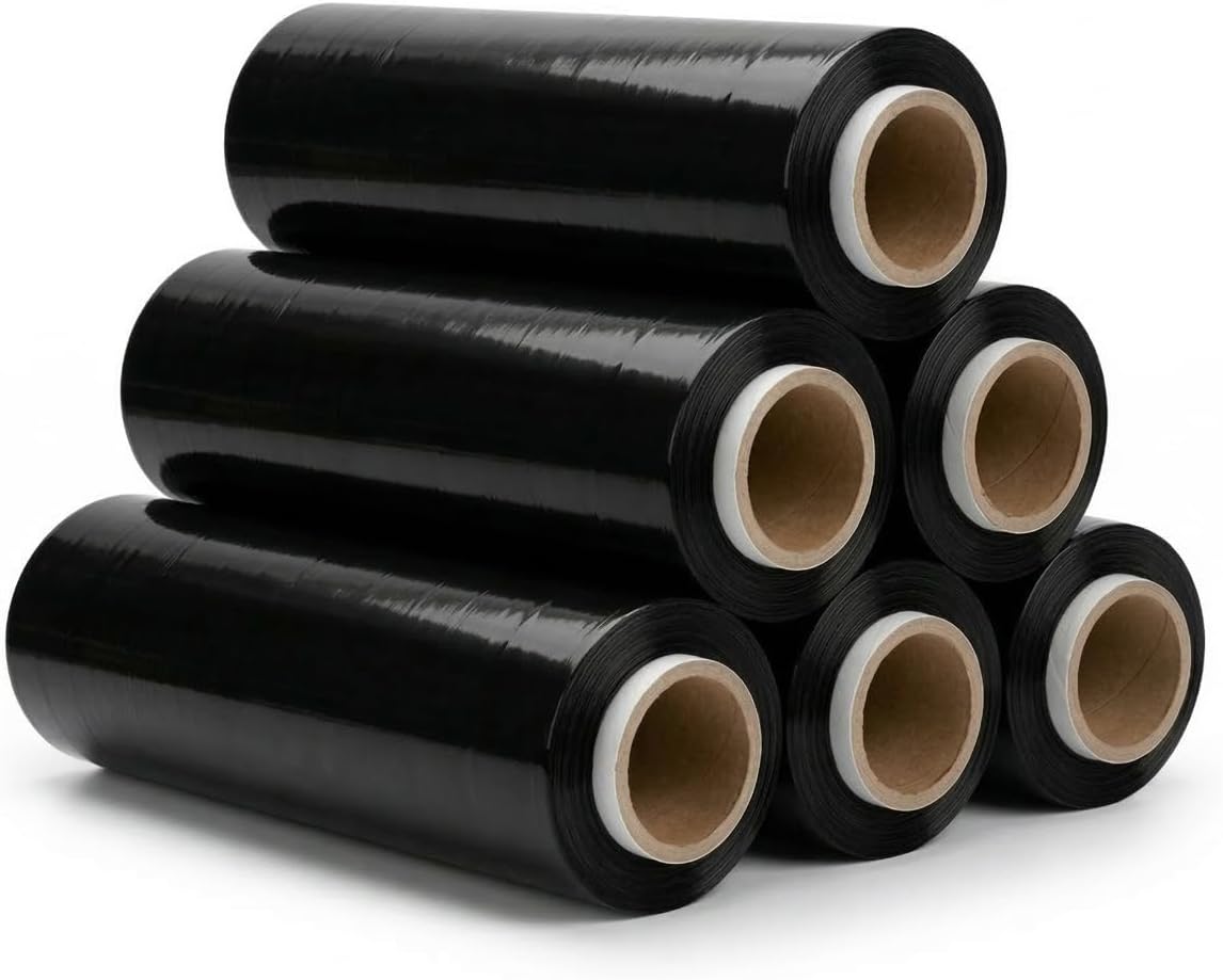 Beste-Folie 6 Rollen Beste-Folie Stretchfolie 23 µm, 500 mm, schwarz
