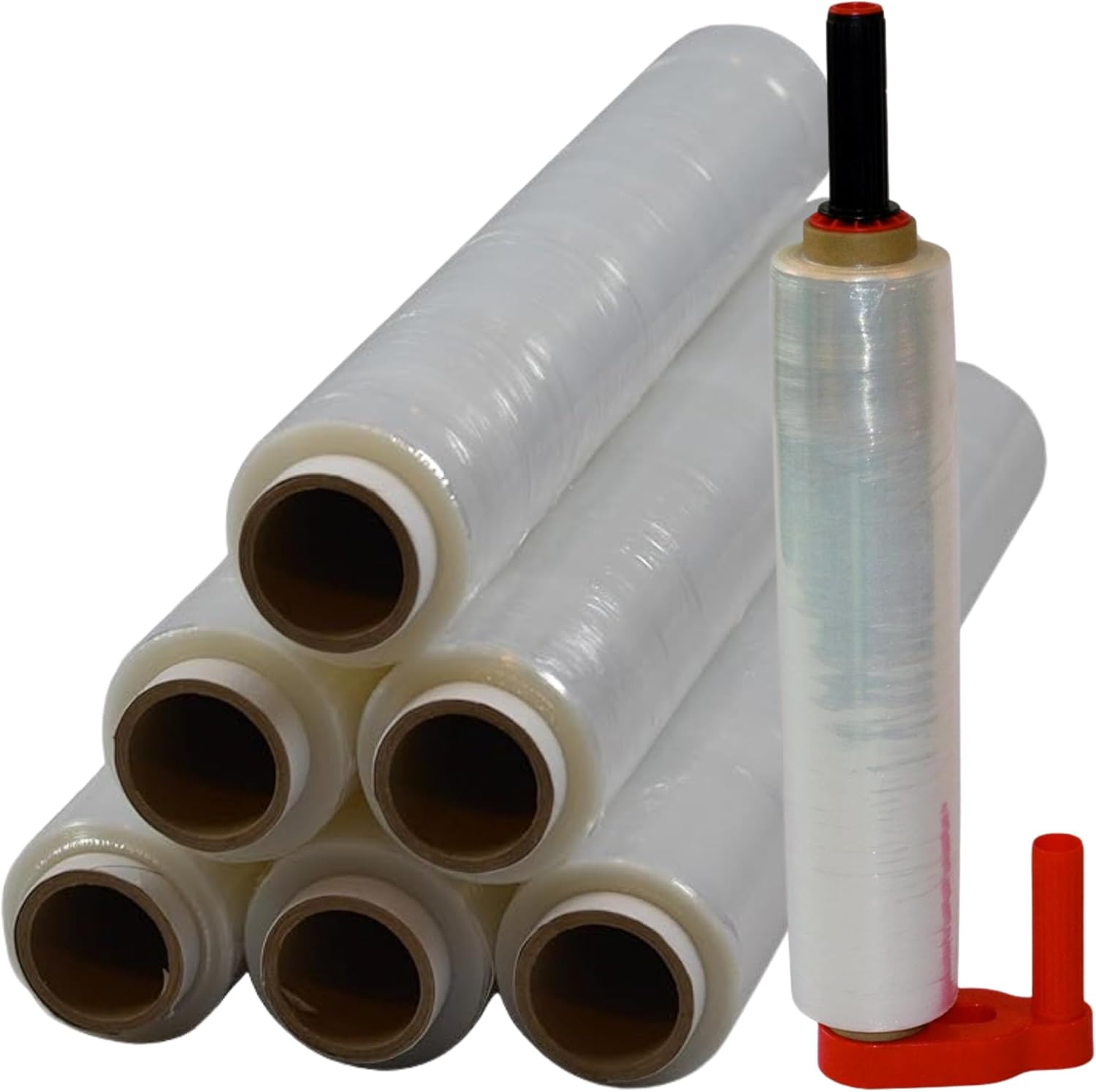 – 6 x Stretchfolie 50 cm, 1,5 kg, 23 µm, mit Abroller