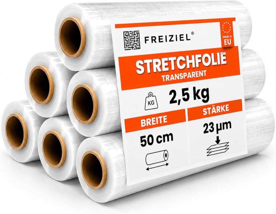 Freiziel 6 x Stretchfolie 50 cm, 2,5 kg, 23 µm, transparent