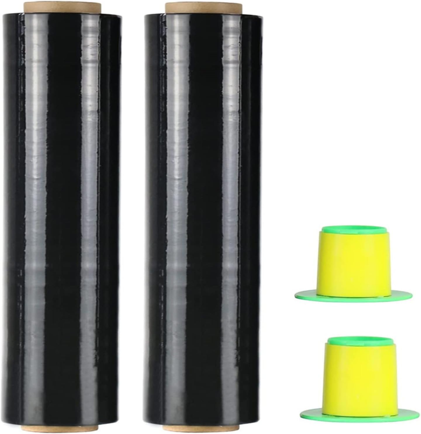 CHUANGSEED CHUANGSEED Stretchfolie schwarz, 400 mm × 250 m, 2 Rollen
