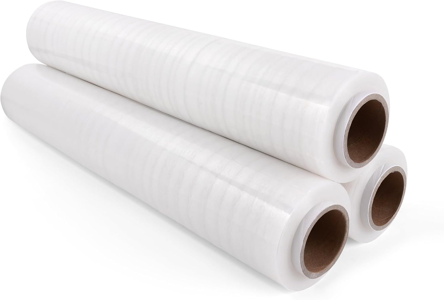 Commerline Stretchfolie 40 cm 150 m 12 Rollen, Wickelfolie Verpackungsfolie