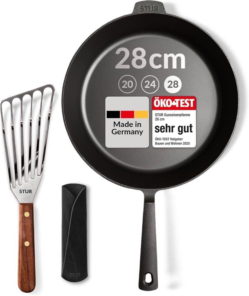 STUR Starter-Set Gusseisenpfanne 28 cm