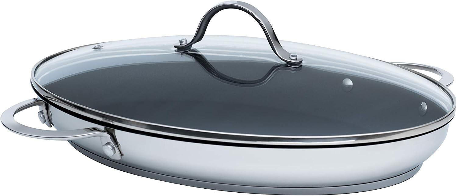 Kelomat Fischpfanne 38×26 cm mit Deckel
