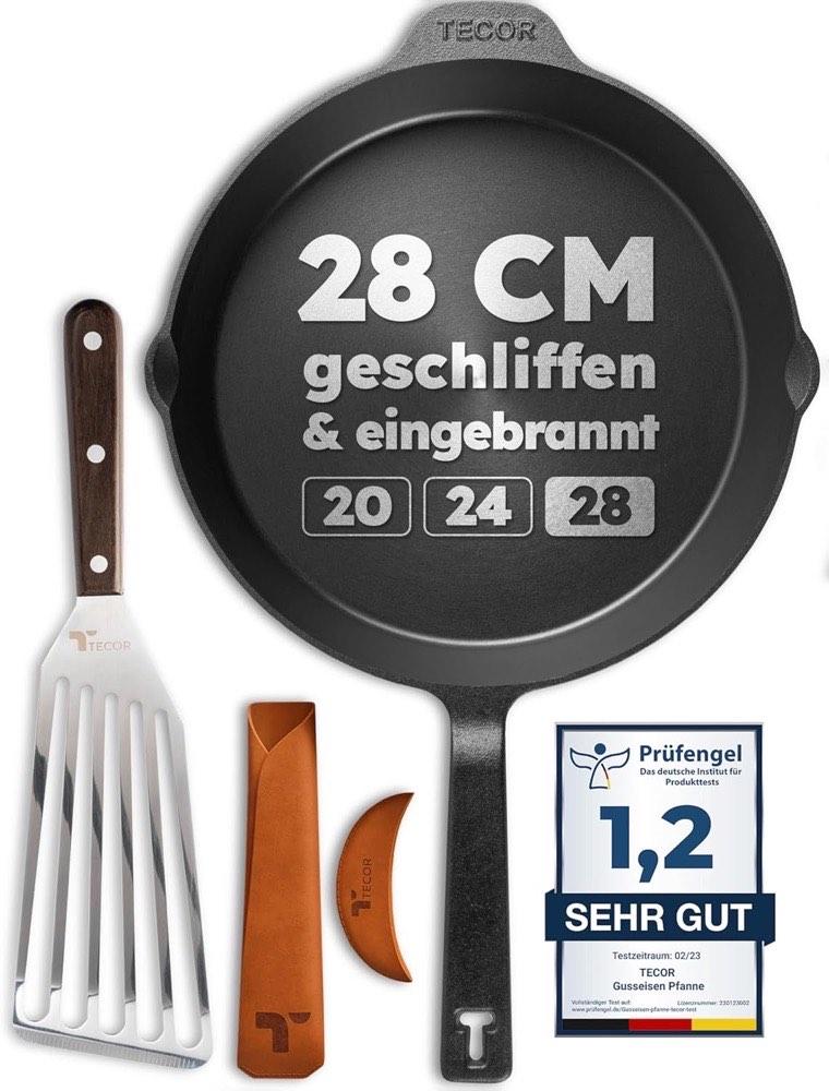 TECOR Gusseisenpfanne 28 cm poliert
