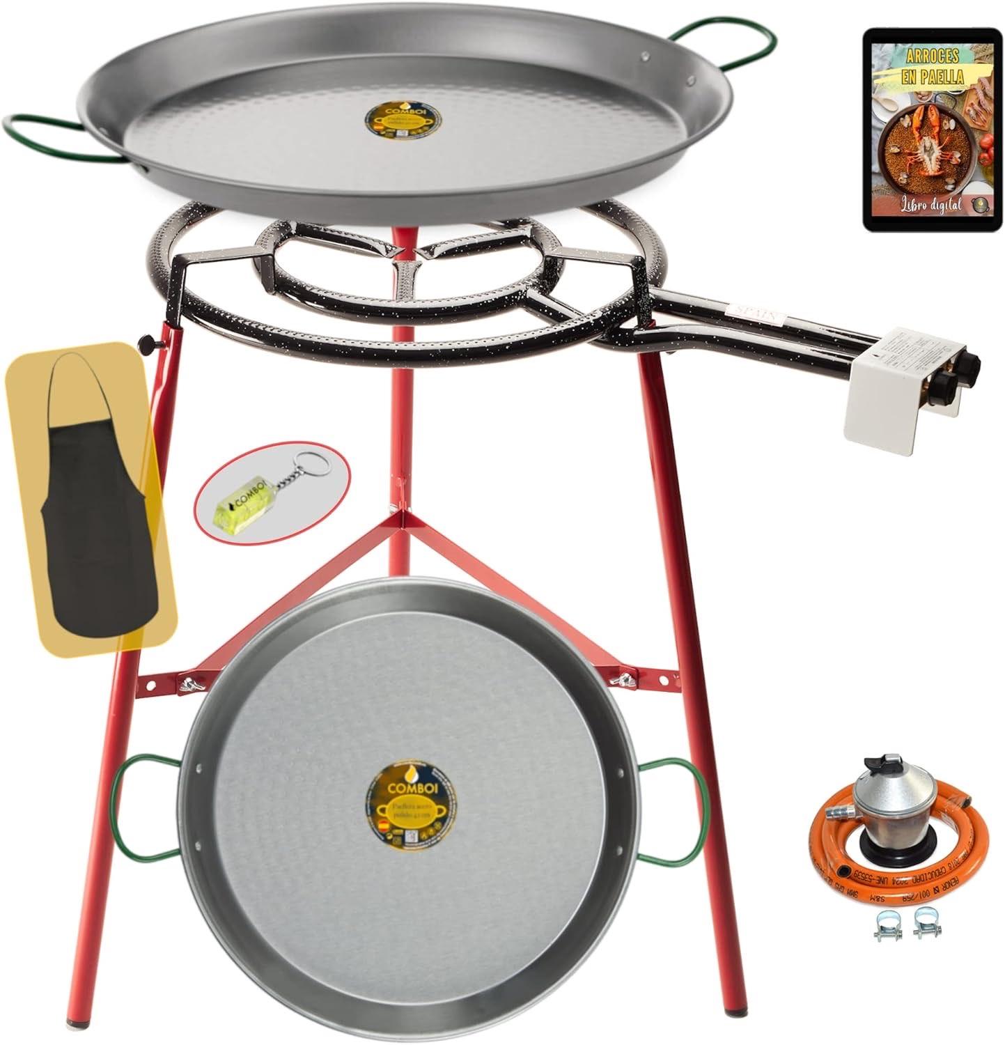 COMBOI Paella-Set 50 cm Brenner + Pfannen 60/42 cm