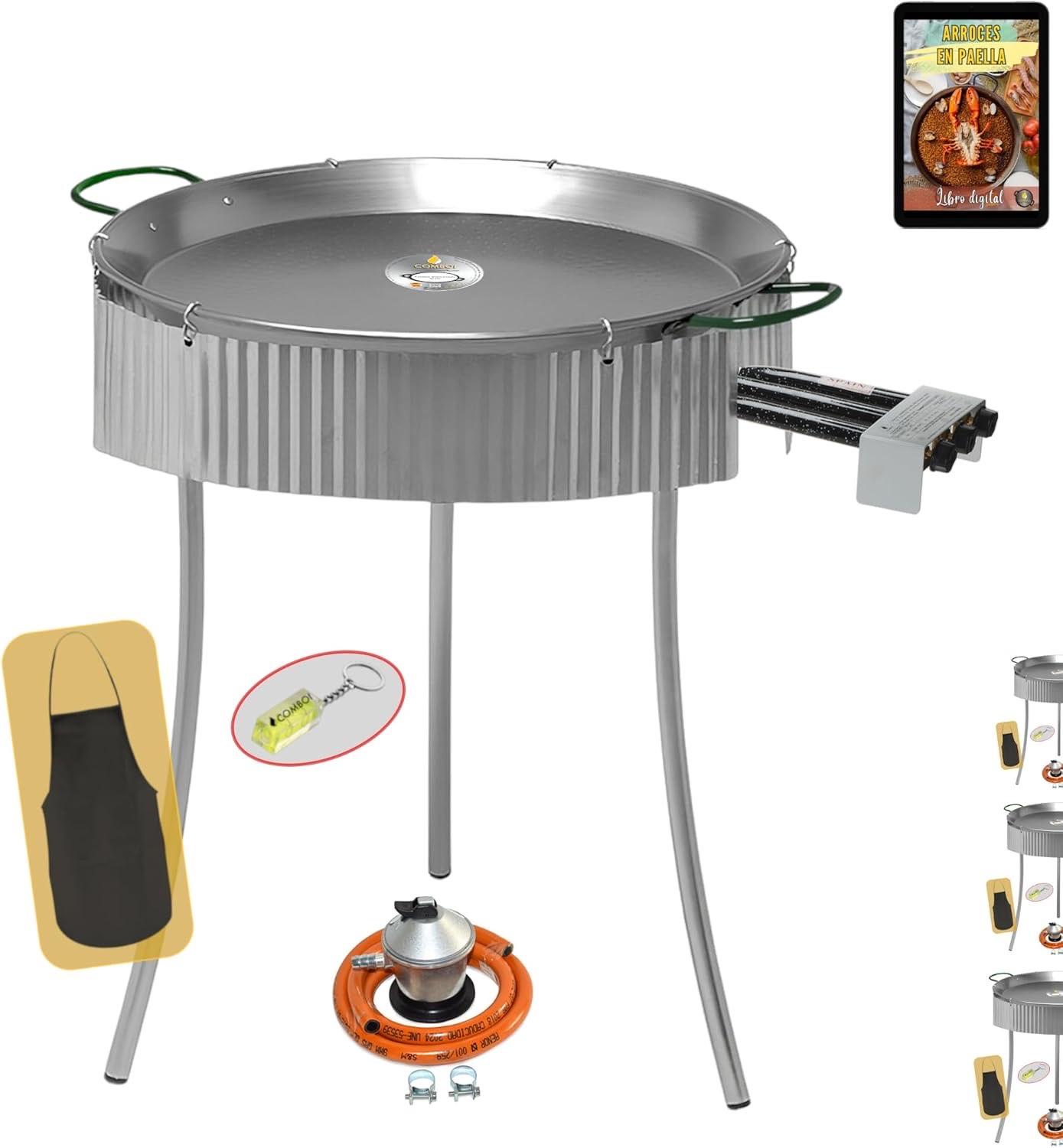 COMBOI Paella-Set 60 cm + 70 cm Pfanne + Windschutz