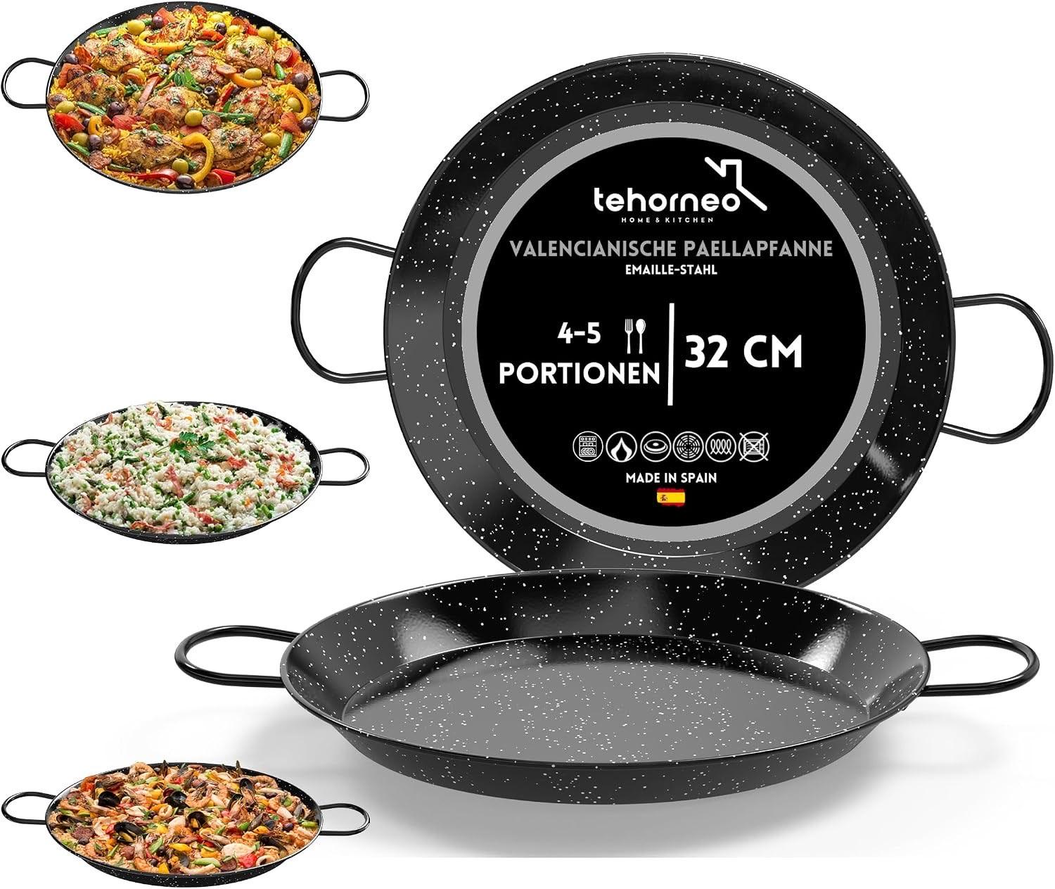 TEHORNEO Emaille Paella-Pfanne Induktion 32 cm