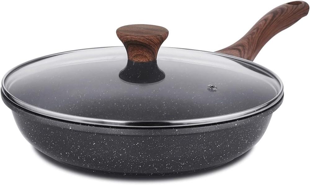SENSARTE Granit-Bratpfanne 24 cm mit Deckel