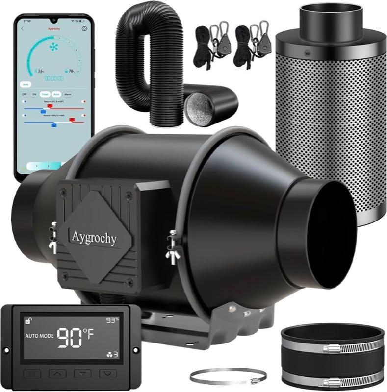 Aygrochy 100 mm Abluft-Set mit Controller