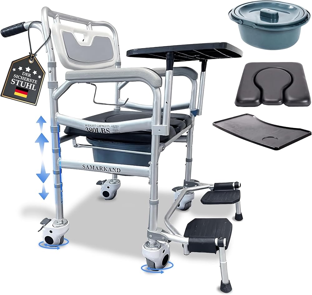 SAMARKAND Toilettenstuhl mit 3in1-Tablett