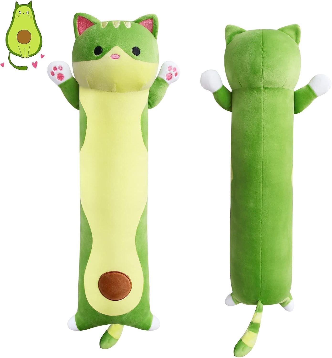 MUFEIRUO MUFEIRUO Avocado-Katzen-Kuschelkissen 110 cm