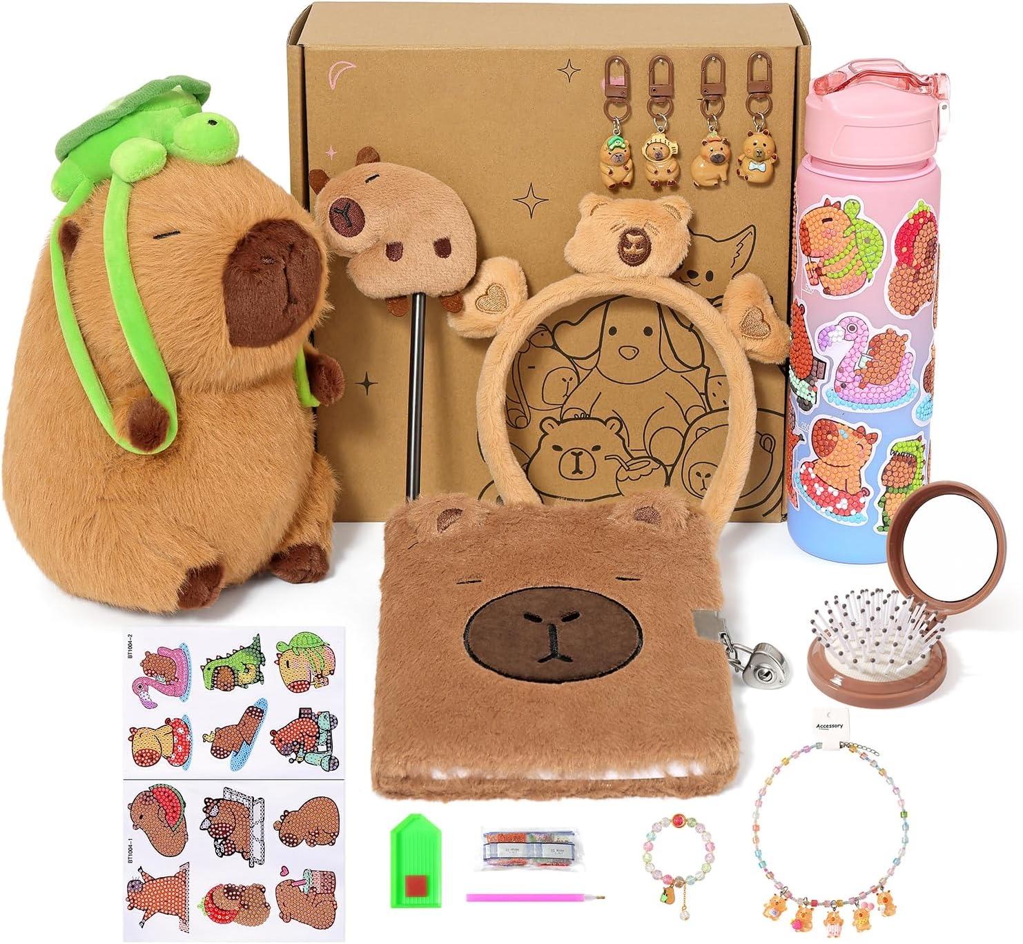 shownicer Capybara Kuscheltier im 10-teiligen Geschenkset