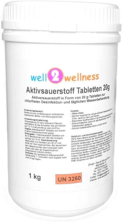 well2wellness Aktivsauerstoff-Tabletten 20 g (1 kg)